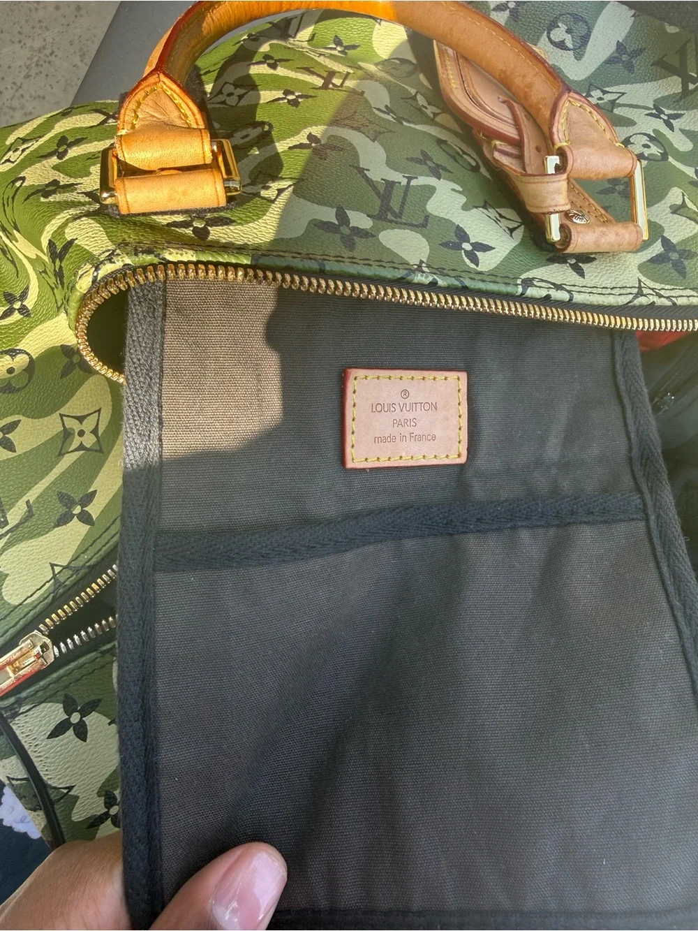 Louis Vuitton Takashi Murakami Camo Duffle